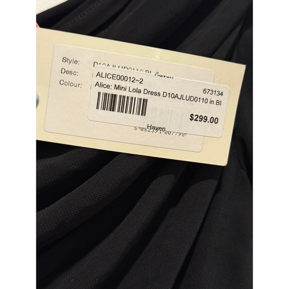 NWT Alice Temperley Women’s Black Midi Dress Ruched Bodycon size 2 - Picture 6 of 8